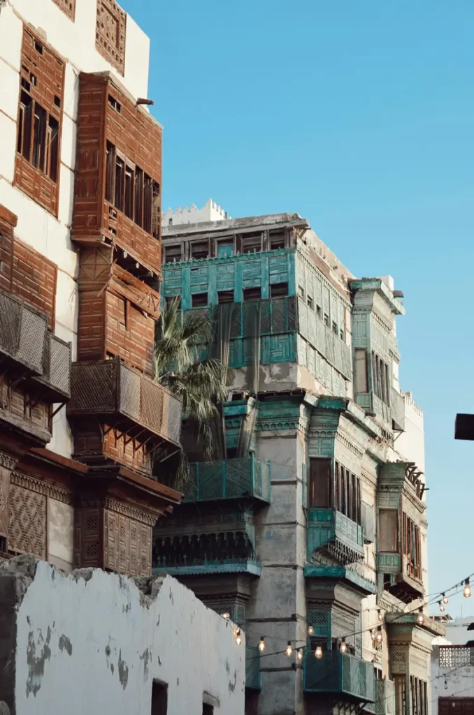 Historic coral houses in Al-Balad Jeddah Saudi Arabia 