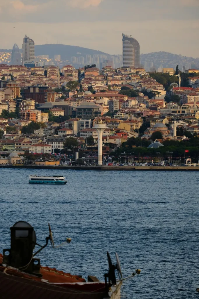 View of Istanbul and Bosphorus River, Turkey