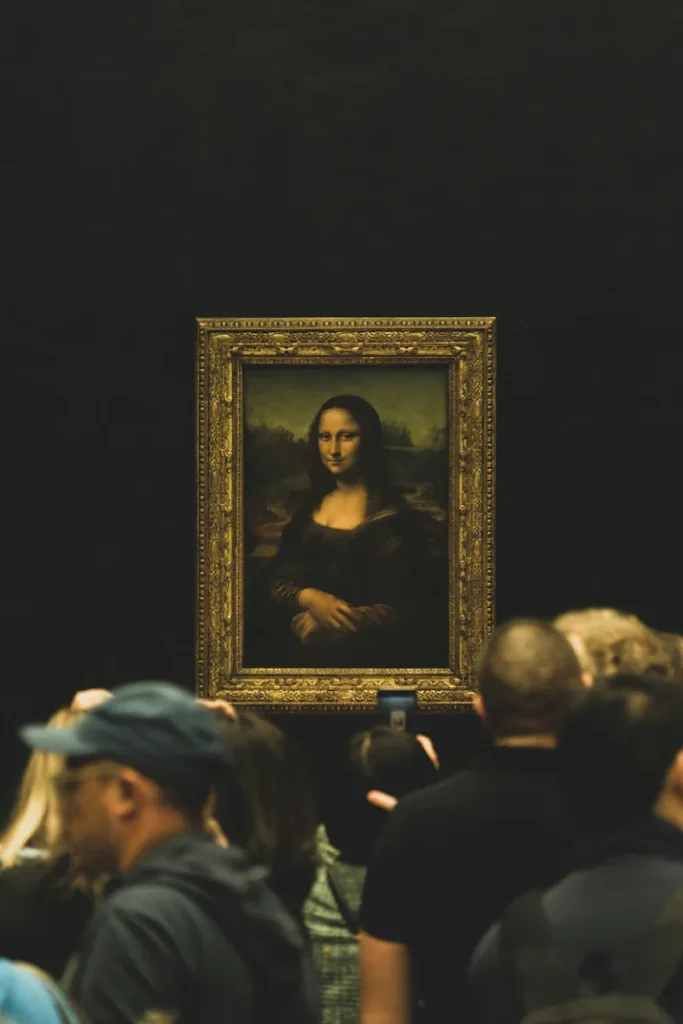 Monalisa Louvre Museum interior in Paris