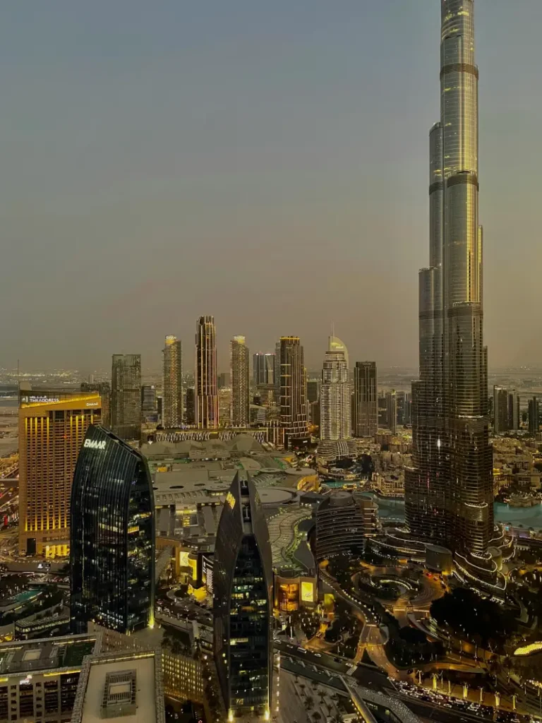 Downtown Dubai skyline with Burj Khalifa in the background